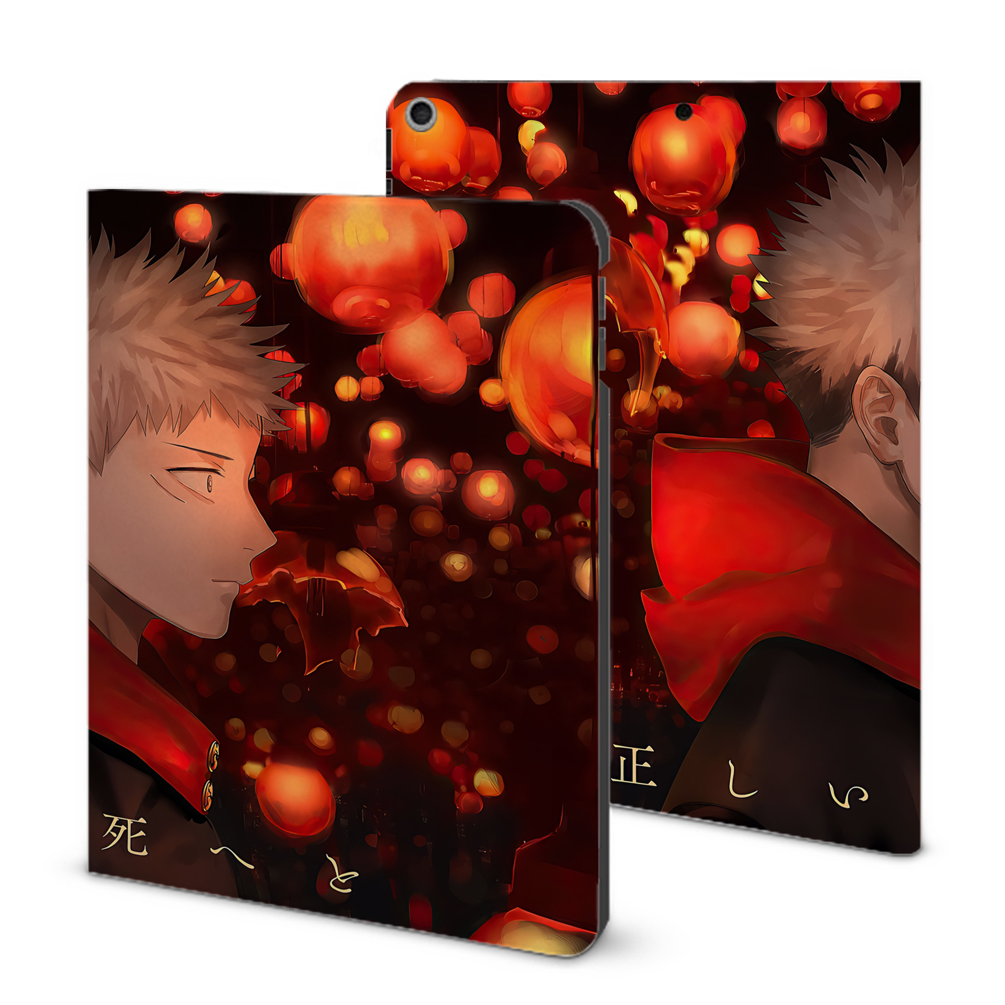 （画像用） 呪術廻戦 Jujutsu Kaisen IPad ケース ブック型 PUレザー TPU 耐衝撃 軽量 薄型 ペン収納なし 全面保護 IPad 各モデル対応